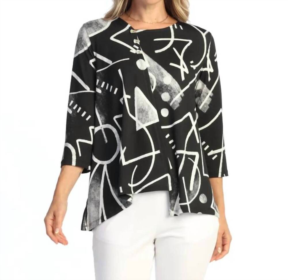 NEW JESS & JANE art school top in black/white